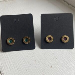❗️3/$10❗️Winchester Luger Style Stud Earrings